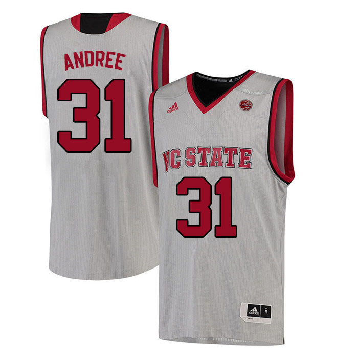 Men #31 Pat Andree NC State Wolfpack College Basketball Jerseys Sale-White - Click Image to Close